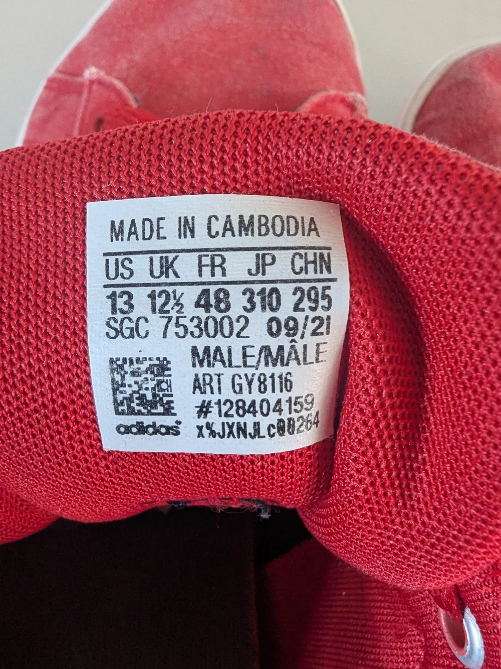 adidas daily “scarlet”